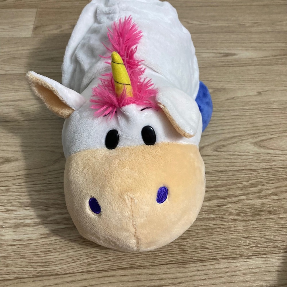 Flipazoo Imogen Dragon Unicorn Reversible Plush 16" Green White Kids Animal Stuf